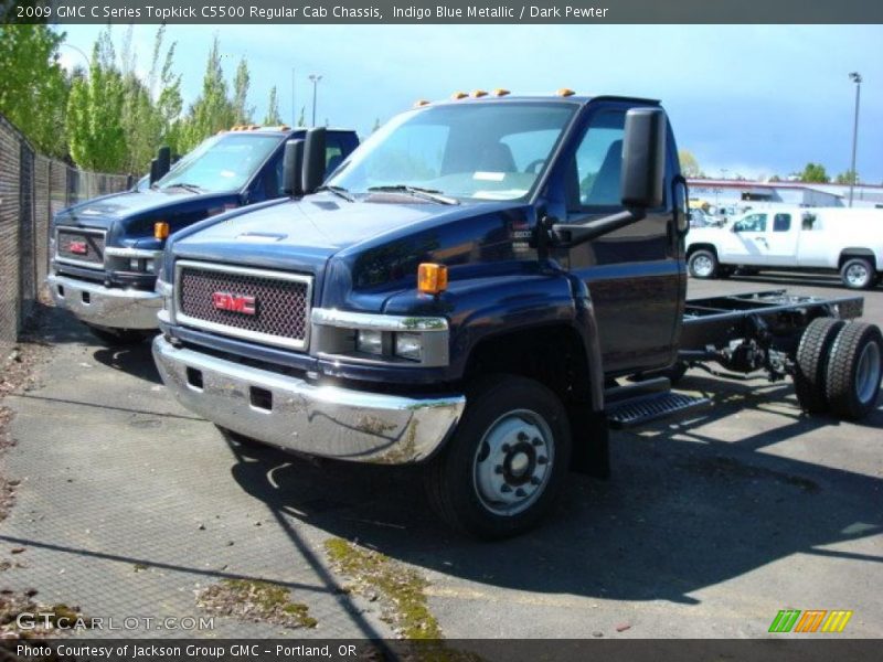 Indigo Blue Metallic / Dark Pewter 2009 GMC C Series Topkick C5500 Regular Cab Chassis