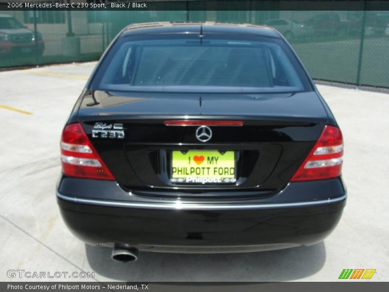 Black / Black 2006 Mercedes-Benz C 230 Sport