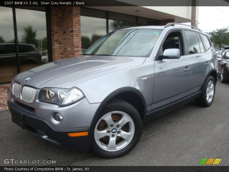 Silver Grey Metallic / Black 2007 BMW X3 3.0si