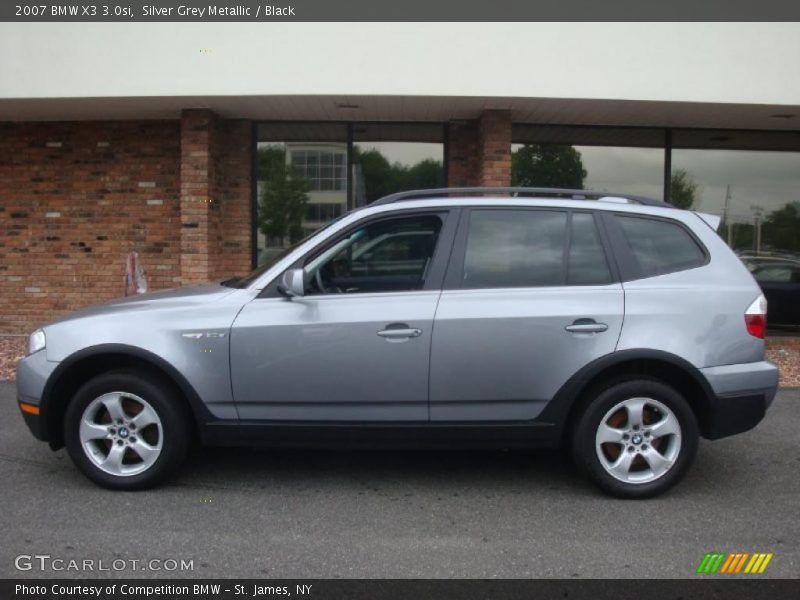 Silver Grey Metallic / Black 2007 BMW X3 3.0si