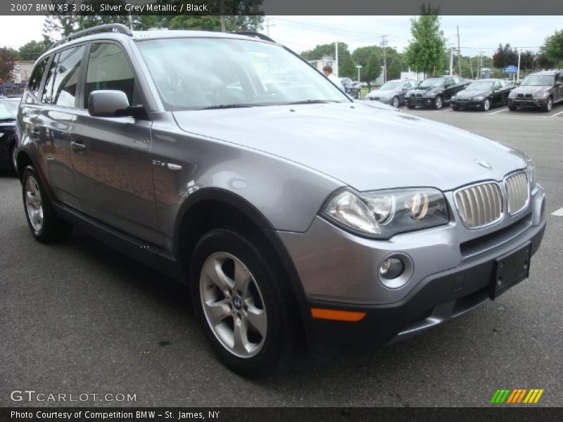 Silver Grey Metallic / Black 2007 BMW X3 3.0si