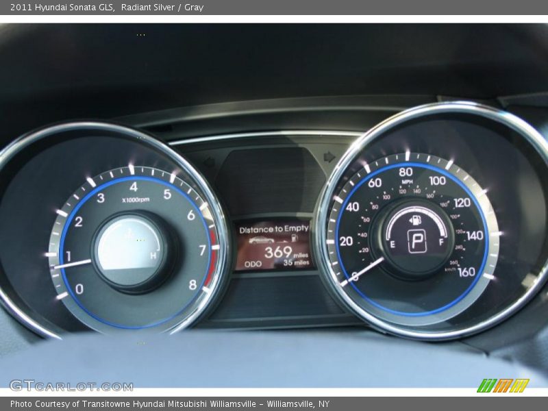 Radiant Silver / Gray 2011 Hyundai Sonata GLS