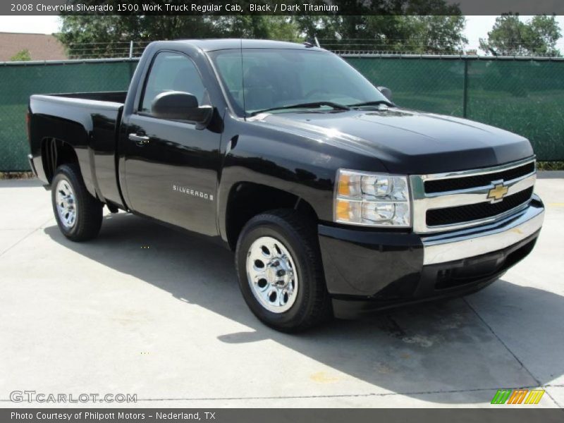 Black / Dark Titanium 2008 Chevrolet Silverado 1500 Work Truck Regular Cab