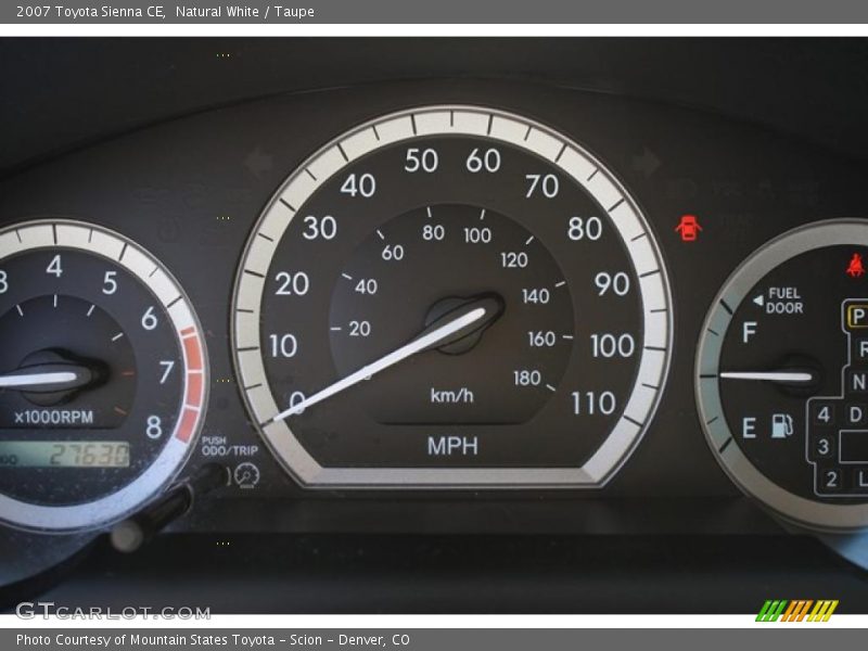 Natural White / Taupe 2007 Toyota Sienna CE