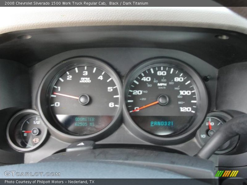 Black / Dark Titanium 2008 Chevrolet Silverado 1500 Work Truck Regular Cab