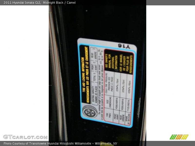 Midnight Black / Camel 2011 Hyundai Sonata GLS