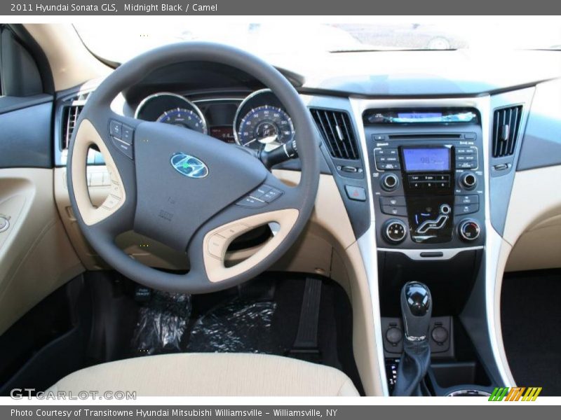 Midnight Black / Camel 2011 Hyundai Sonata GLS