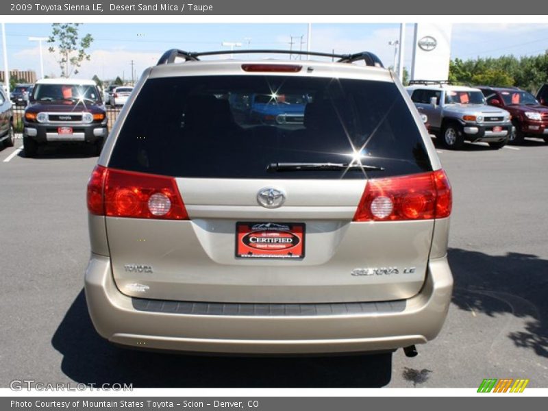 Desert Sand Mica / Taupe 2009 Toyota Sienna LE