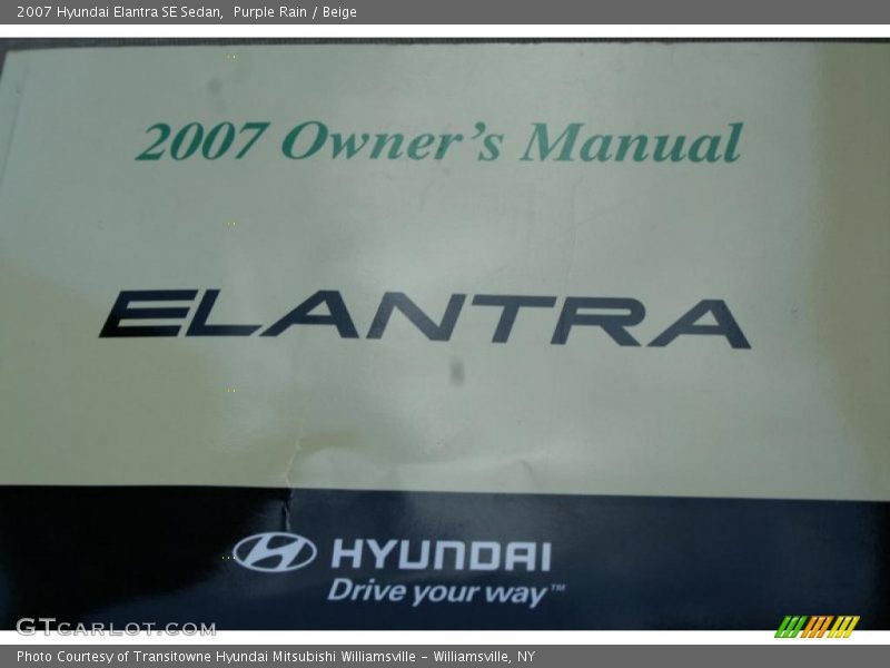 Purple Rain / Beige 2007 Hyundai Elantra SE Sedan