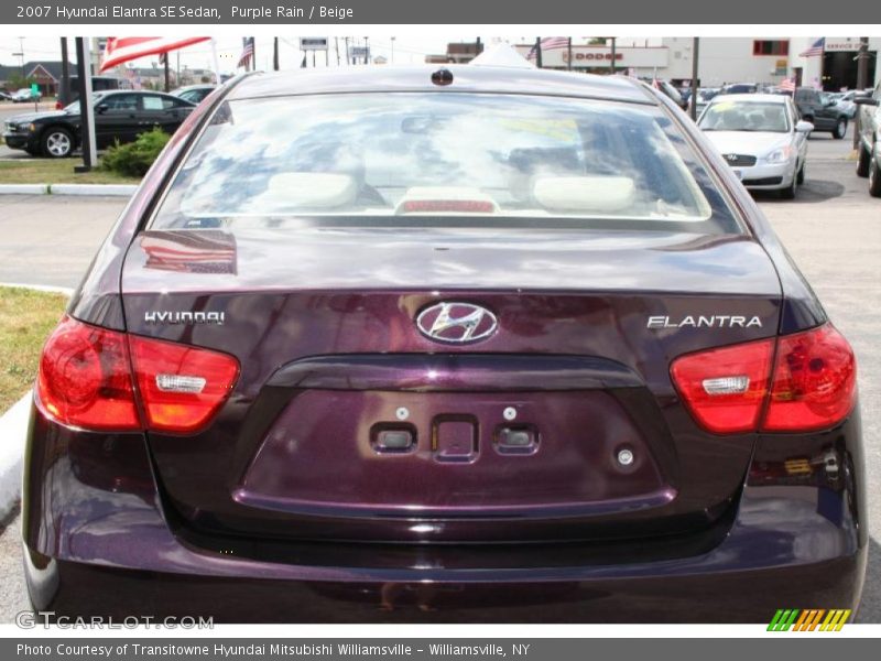 Purple Rain / Beige 2007 Hyundai Elantra SE Sedan