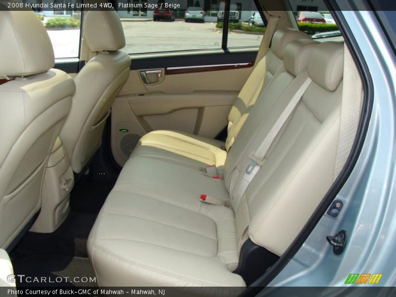 Platinum Sage / Beige 2008 Hyundai Santa Fe Limited 4WD