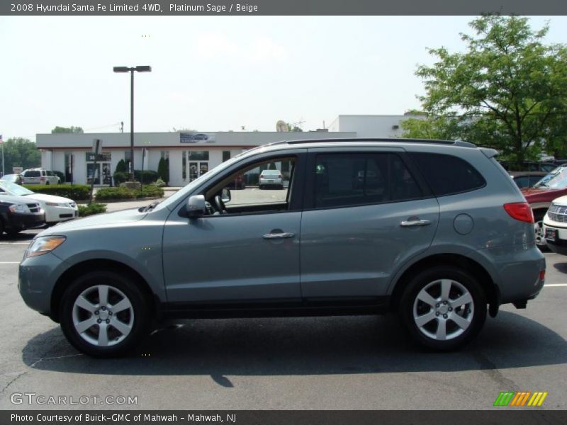 Platinum Sage / Beige 2008 Hyundai Santa Fe Limited 4WD