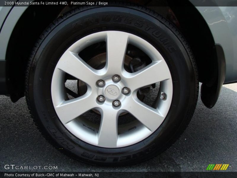Platinum Sage / Beige 2008 Hyundai Santa Fe Limited 4WD