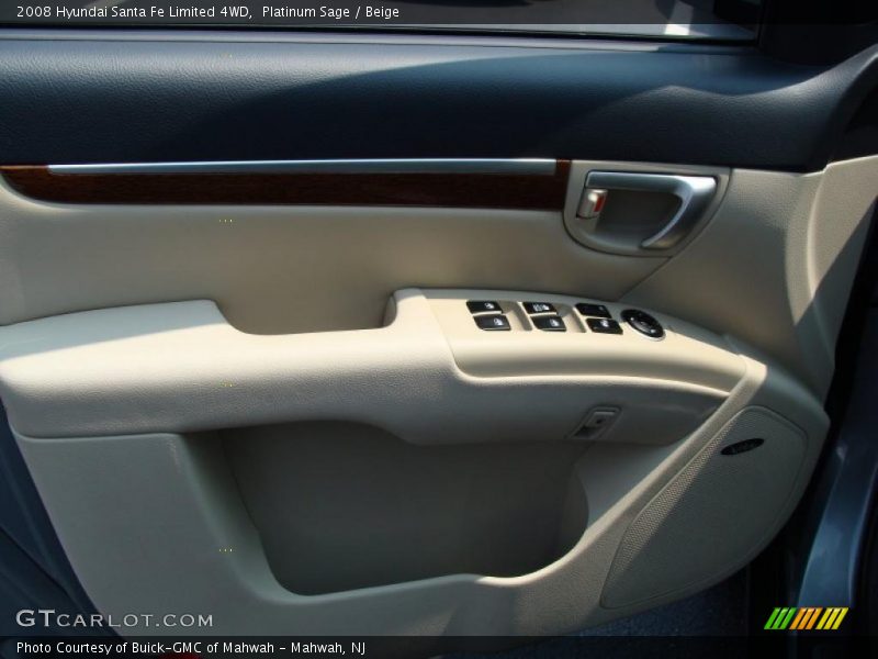 Platinum Sage / Beige 2008 Hyundai Santa Fe Limited 4WD