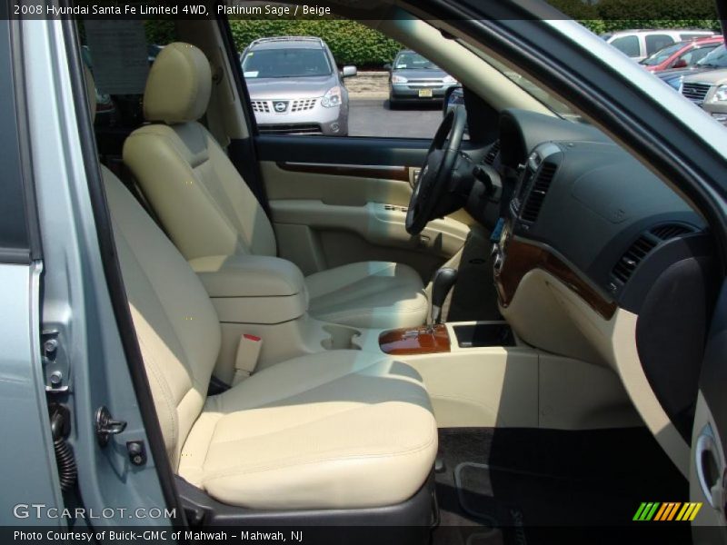 Platinum Sage / Beige 2008 Hyundai Santa Fe Limited 4WD