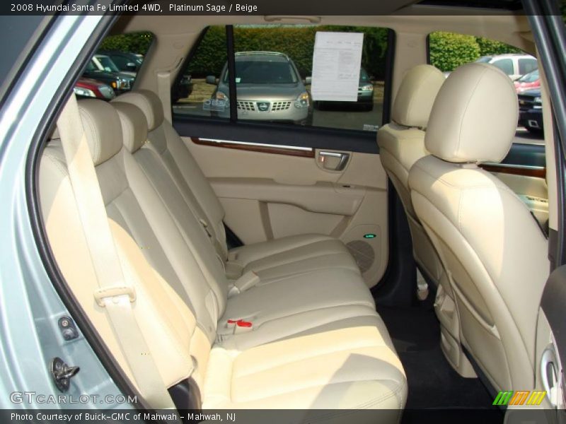 Platinum Sage / Beige 2008 Hyundai Santa Fe Limited 4WD