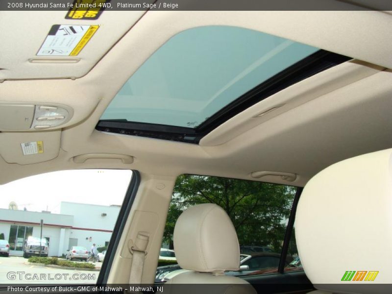Platinum Sage / Beige 2008 Hyundai Santa Fe Limited 4WD