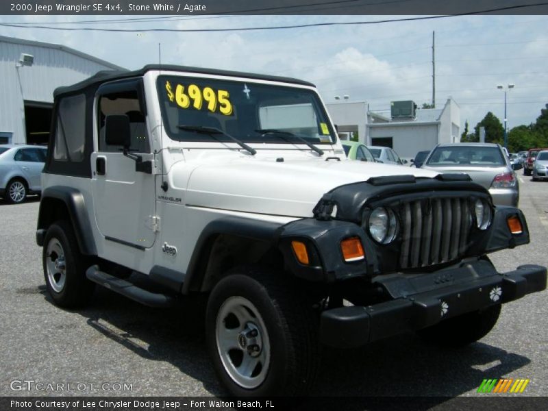 Stone White / Agate 2000 Jeep Wrangler SE 4x4