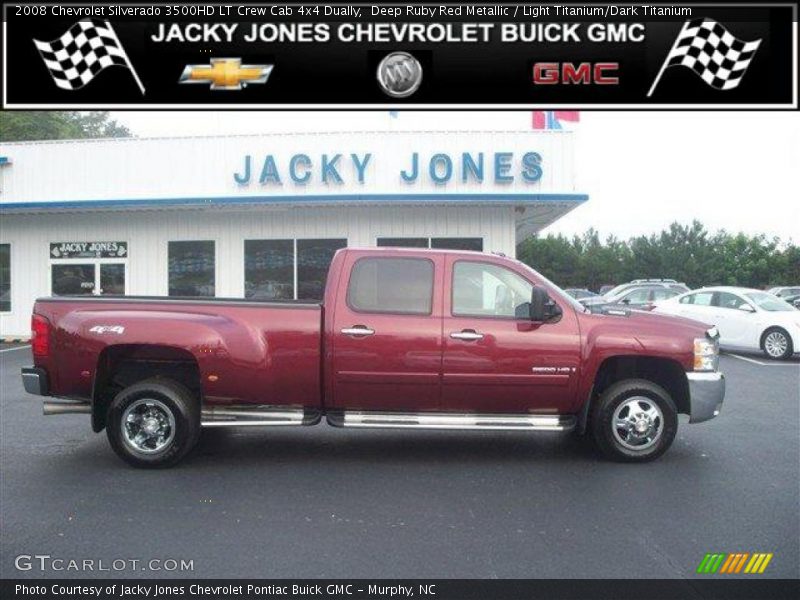 Deep Ruby Red Metallic / Light Titanium/Dark Titanium 2008 Chevrolet Silverado 3500HD LT Crew Cab 4x4 Dually