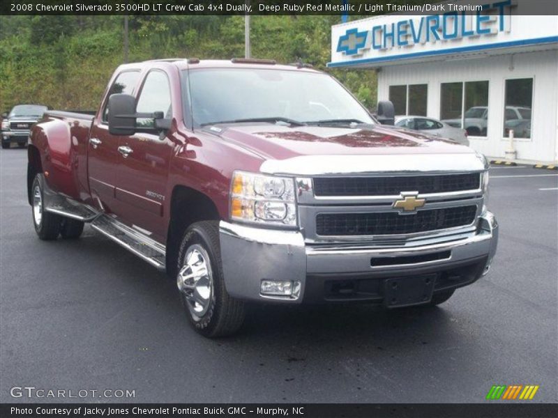 Deep Ruby Red Metallic / Light Titanium/Dark Titanium 2008 Chevrolet Silverado 3500HD LT Crew Cab 4x4 Dually