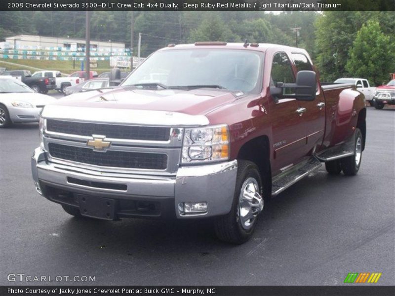 Deep Ruby Red Metallic / Light Titanium/Dark Titanium 2008 Chevrolet Silverado 3500HD LT Crew Cab 4x4 Dually