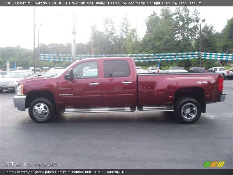 Deep Ruby Red Metallic / Light Titanium/Dark Titanium 2008 Chevrolet Silverado 3500HD LT Crew Cab 4x4 Dually