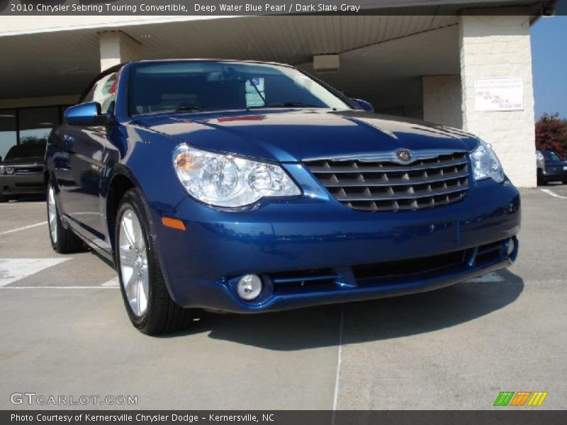 Deep Water Blue Pearl / Dark Slate Gray 2010 Chrysler Sebring Touring Convertible