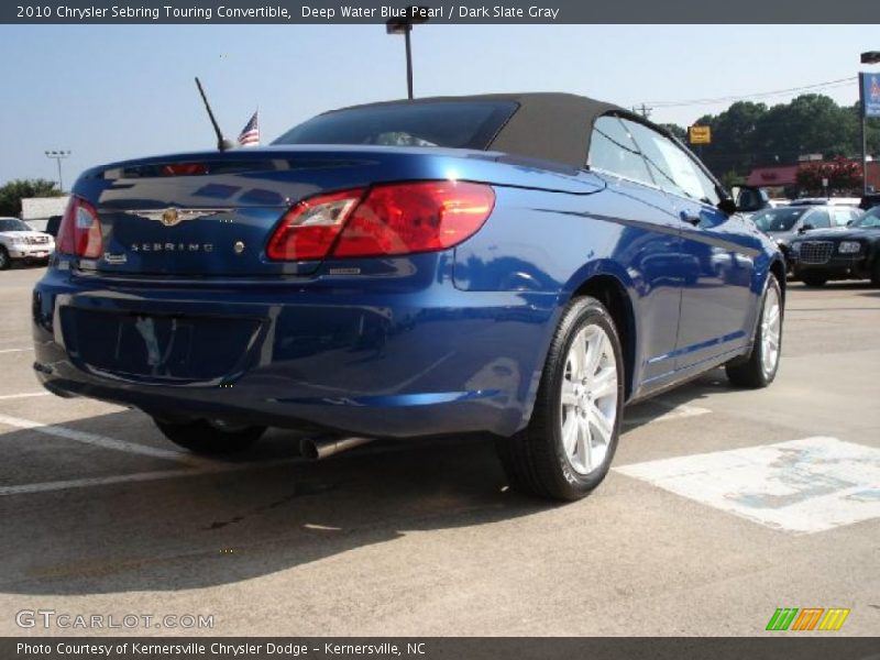 Deep Water Blue Pearl / Dark Slate Gray 2010 Chrysler Sebring Touring Convertible