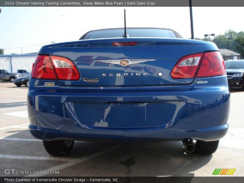 Deep Water Blue Pearl / Dark Slate Gray 2010 Chrysler Sebring Touring Convertible