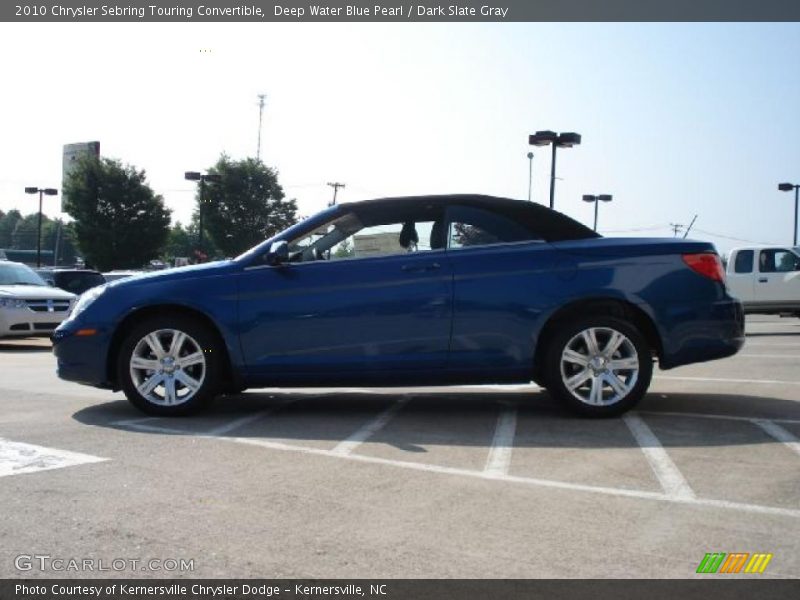 Deep Water Blue Pearl / Dark Slate Gray 2010 Chrysler Sebring Touring Convertible