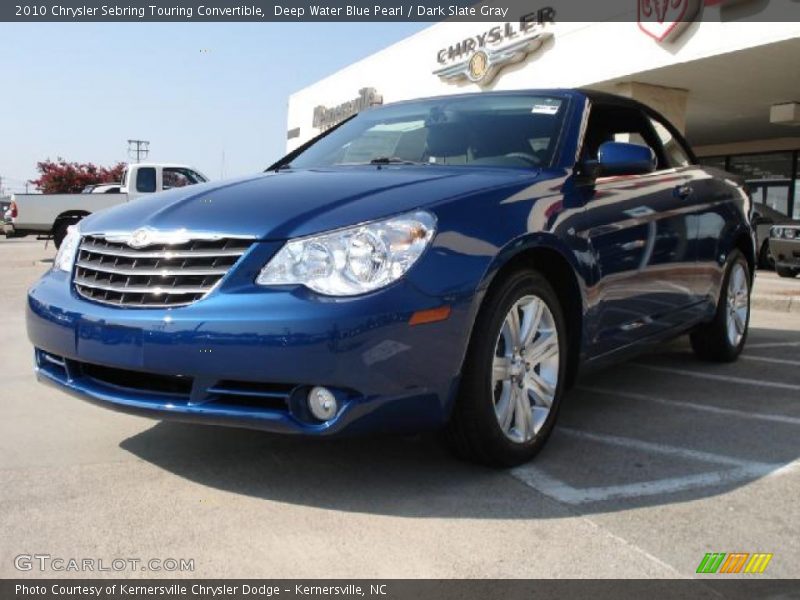 Deep Water Blue Pearl / Dark Slate Gray 2010 Chrysler Sebring Touring Convertible