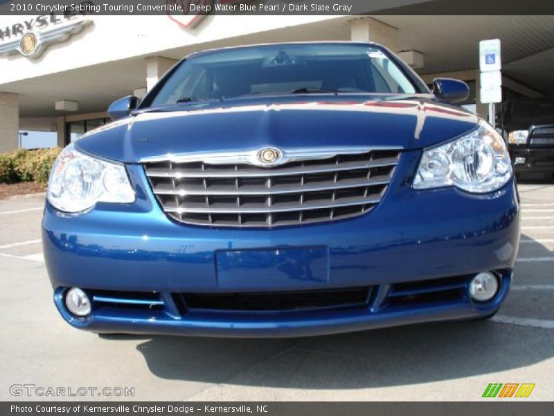 Deep Water Blue Pearl / Dark Slate Gray 2010 Chrysler Sebring Touring Convertible