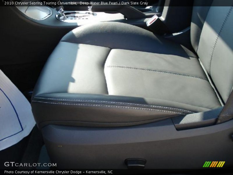 Deep Water Blue Pearl / Dark Slate Gray 2010 Chrysler Sebring Touring Convertible