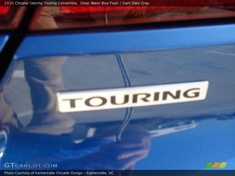 Deep Water Blue Pearl / Dark Slate Gray 2010 Chrysler Sebring Touring Convertible