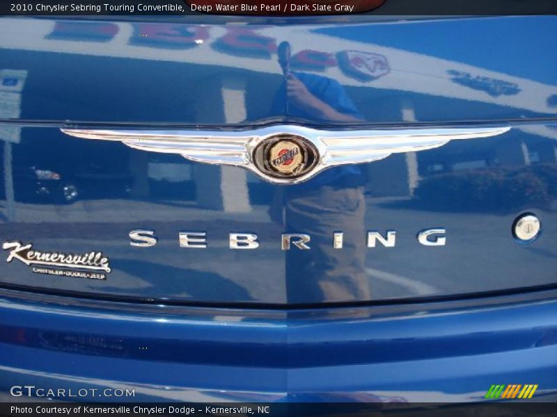 Deep Water Blue Pearl / Dark Slate Gray 2010 Chrysler Sebring Touring Convertible