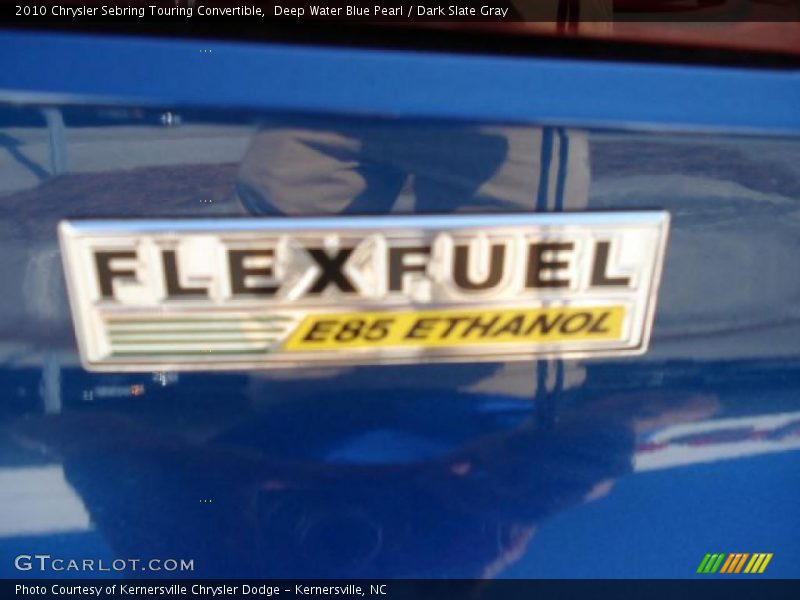 Deep Water Blue Pearl / Dark Slate Gray 2010 Chrysler Sebring Touring Convertible