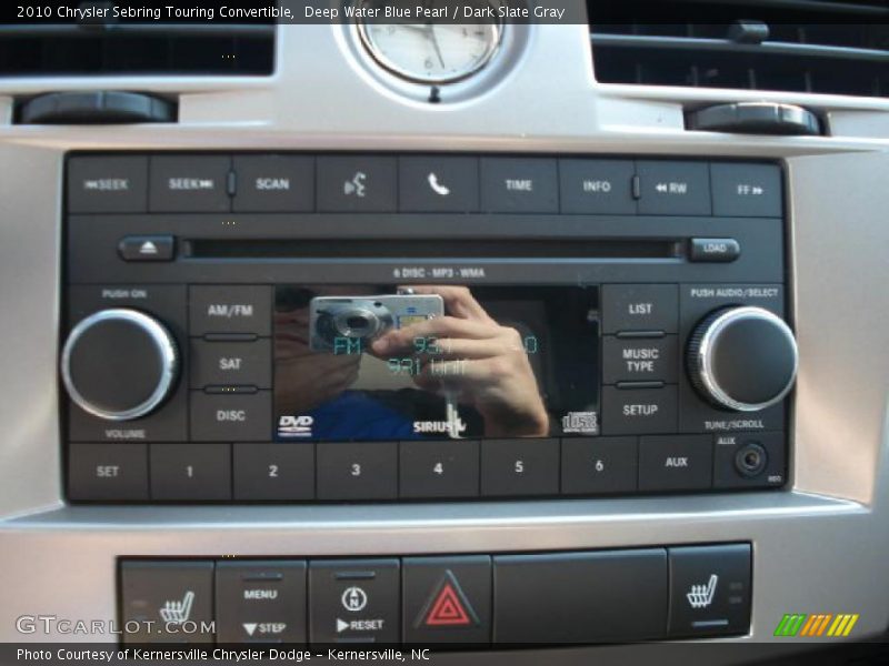 Deep Water Blue Pearl / Dark Slate Gray 2010 Chrysler Sebring Touring Convertible