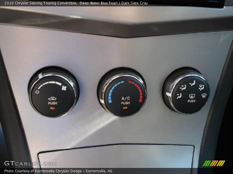 Deep Water Blue Pearl / Dark Slate Gray 2010 Chrysler Sebring Touring Convertible