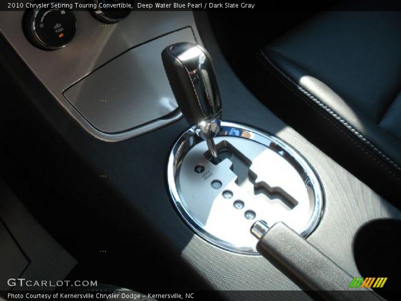 Deep Water Blue Pearl / Dark Slate Gray 2010 Chrysler Sebring Touring Convertible