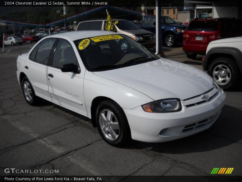 Summit White / Neutral 2004 Chevrolet Cavalier LS Sedan