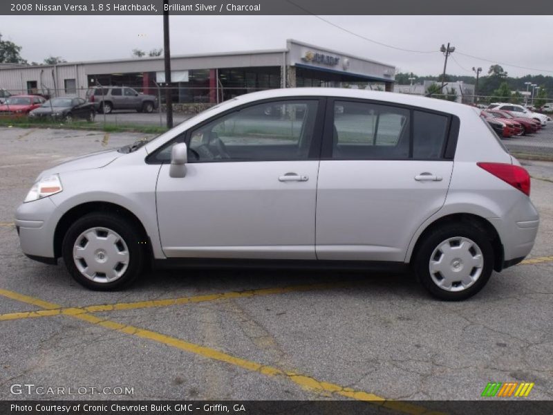 Brilliant Silver / Charcoal 2008 Nissan Versa 1.8 S Hatchback