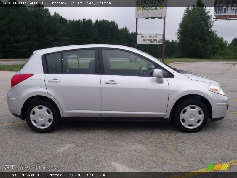 Brilliant Silver / Charcoal 2008 Nissan Versa 1.8 S Hatchback