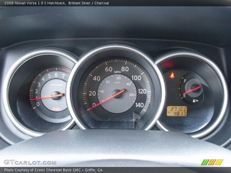 Brilliant Silver / Charcoal 2008 Nissan Versa 1.8 S Hatchback