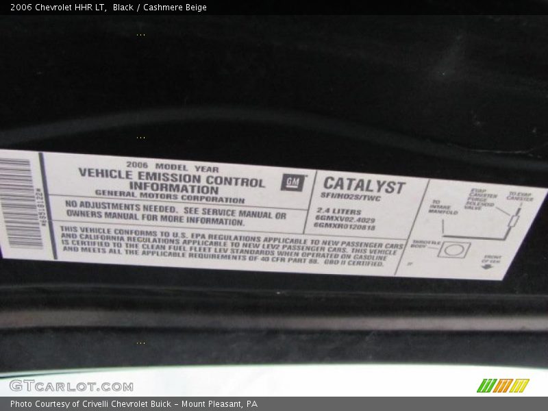 Black / Cashmere Beige 2006 Chevrolet HHR LT