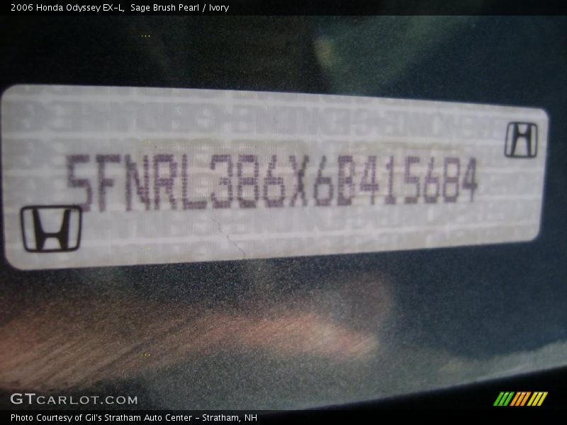 Sage Brush Pearl / Ivory 2006 Honda Odyssey EX-L