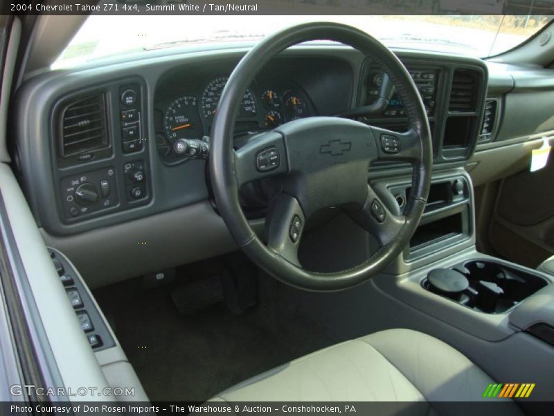 Summit White / Tan/Neutral 2004 Chevrolet Tahoe Z71 4x4