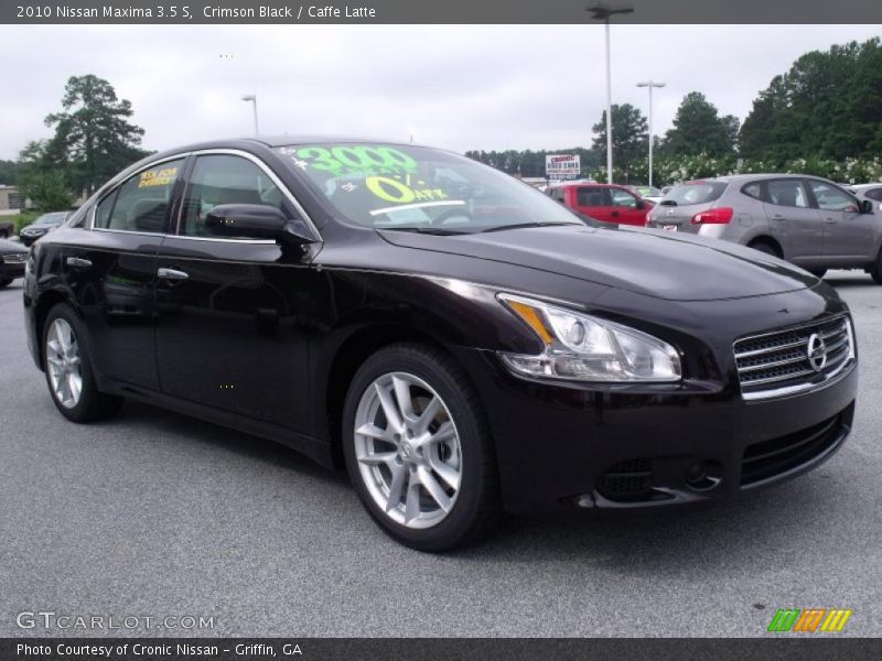 Crimson Black / Caffe Latte 2010 Nissan Maxima 3.5 S