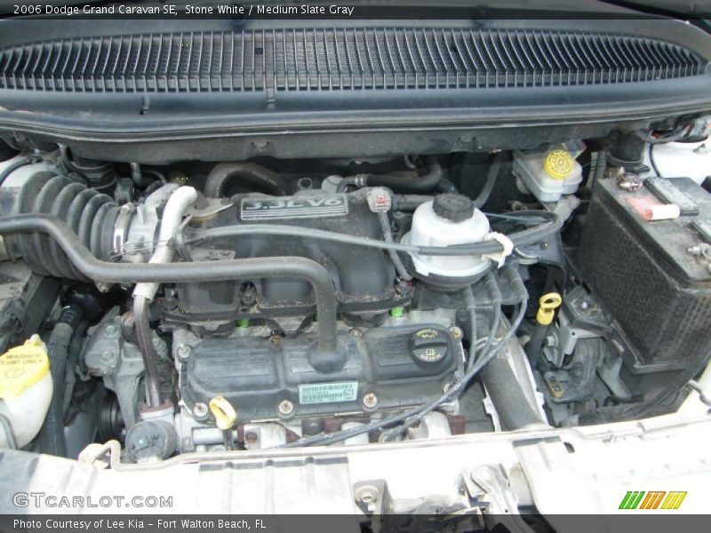 Stone White / Medium Slate Gray 2006 Dodge Grand Caravan SE