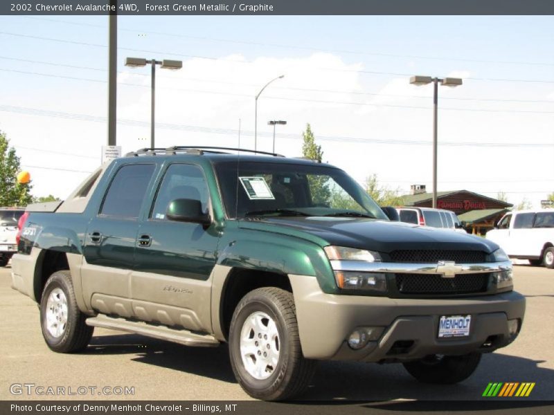 Forest Green Metallic / Graphite 2002 Chevrolet Avalanche 4WD