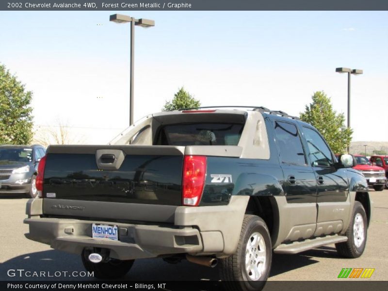 Forest Green Metallic / Graphite 2002 Chevrolet Avalanche 4WD